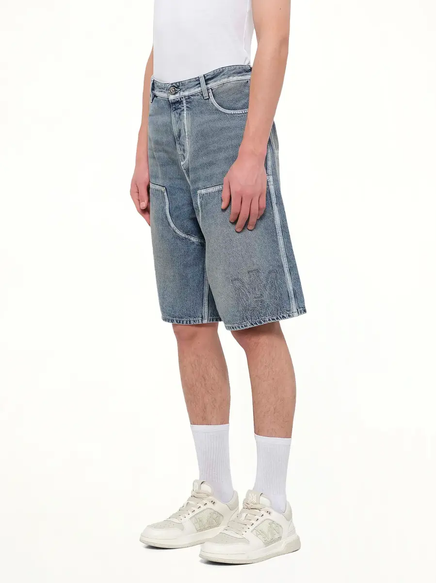 AMIRI MA Denim Carpenter Short in Pacific | Thumbnail 3 AMIRI MA Denim Carpenter Short in Pacific | Thumbnail 3