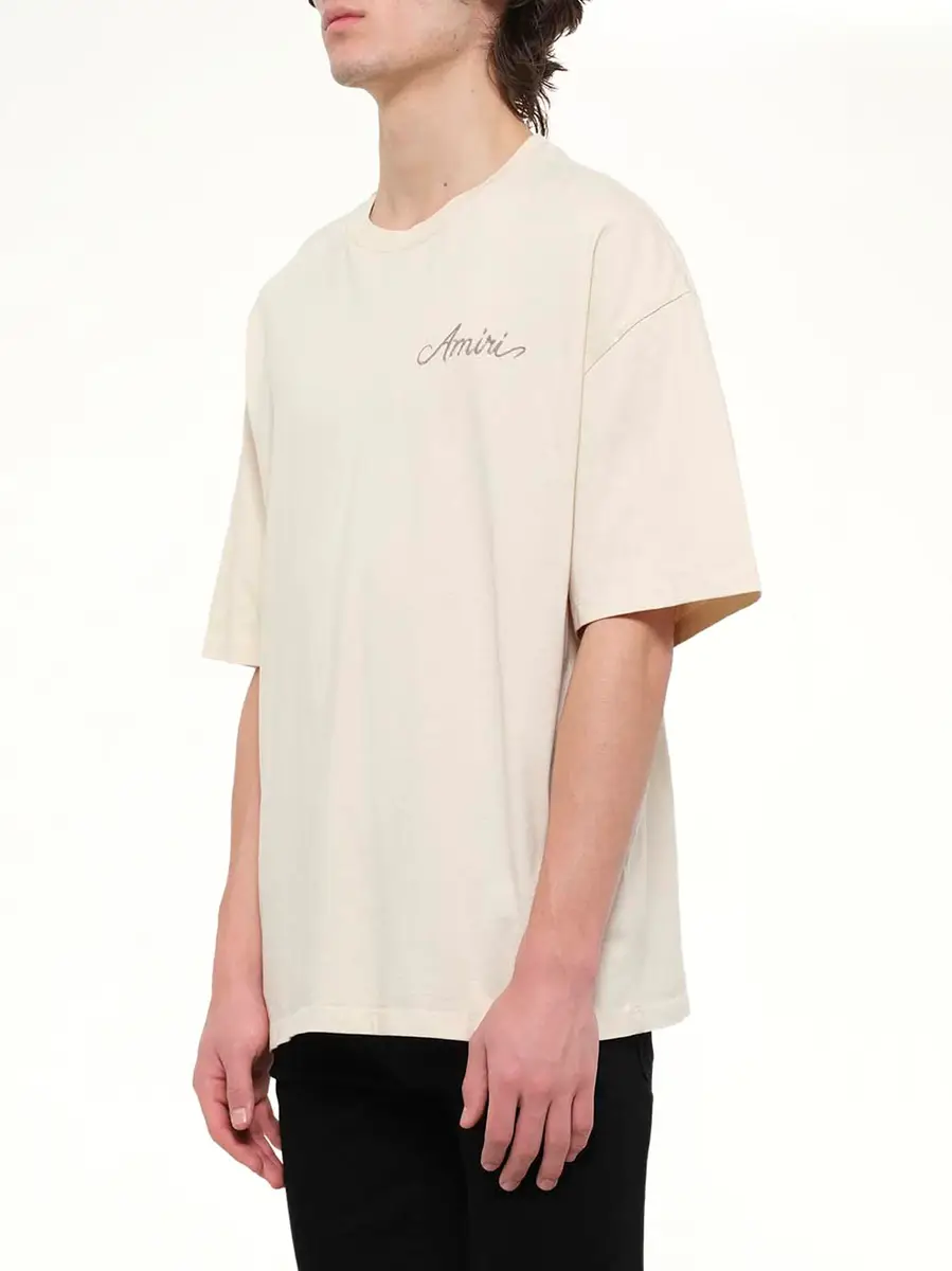 AMIRI MA Quad Checkboard T-shirt in Alabaster | Thumbnail 3 AMIRI MA Quad Checkboard T-shirt in Alabaster | Thumbnail 3