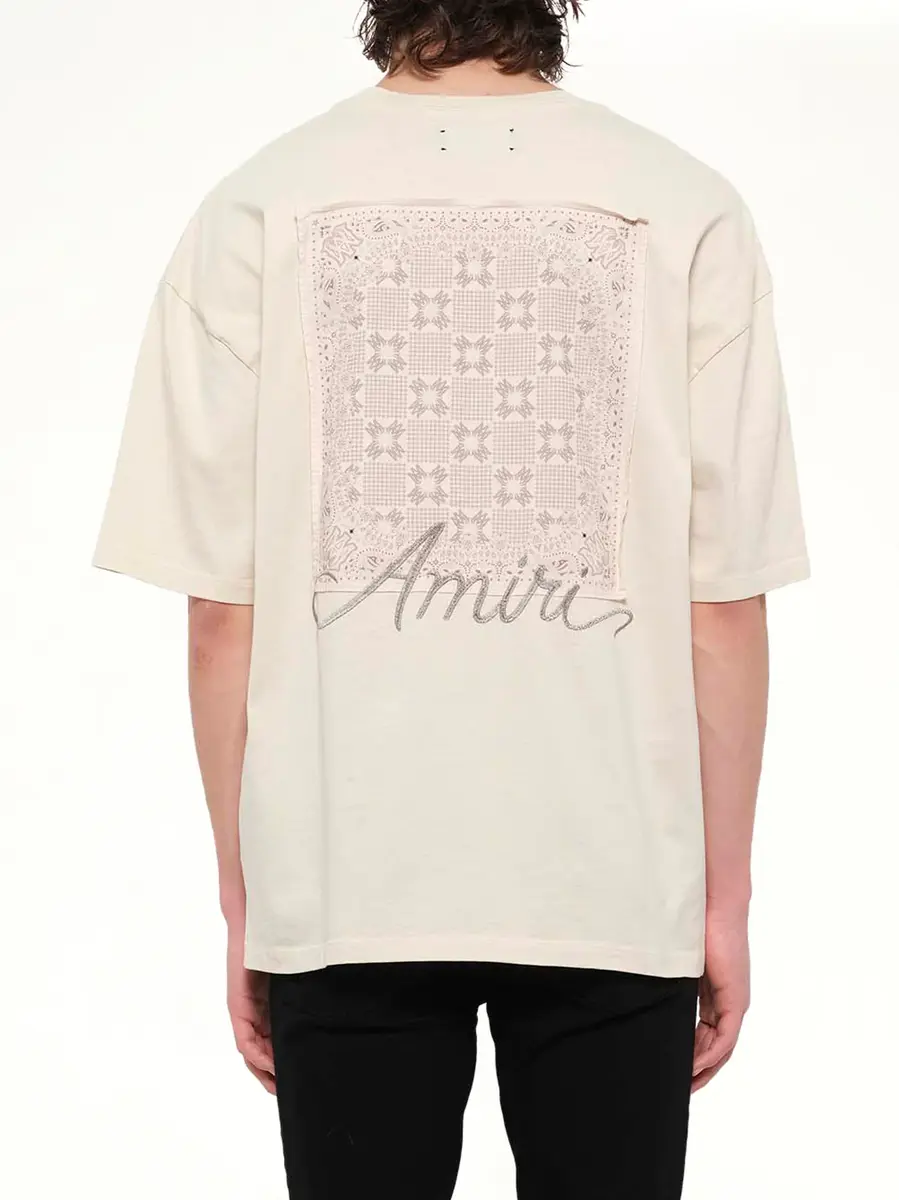 AMIRI MA Quad Checkboard T-shirt in Alabaster | Thumbnail 5 AMIRI MA Quad Checkboard T-shirt in Alabaster | Thumbnail 5