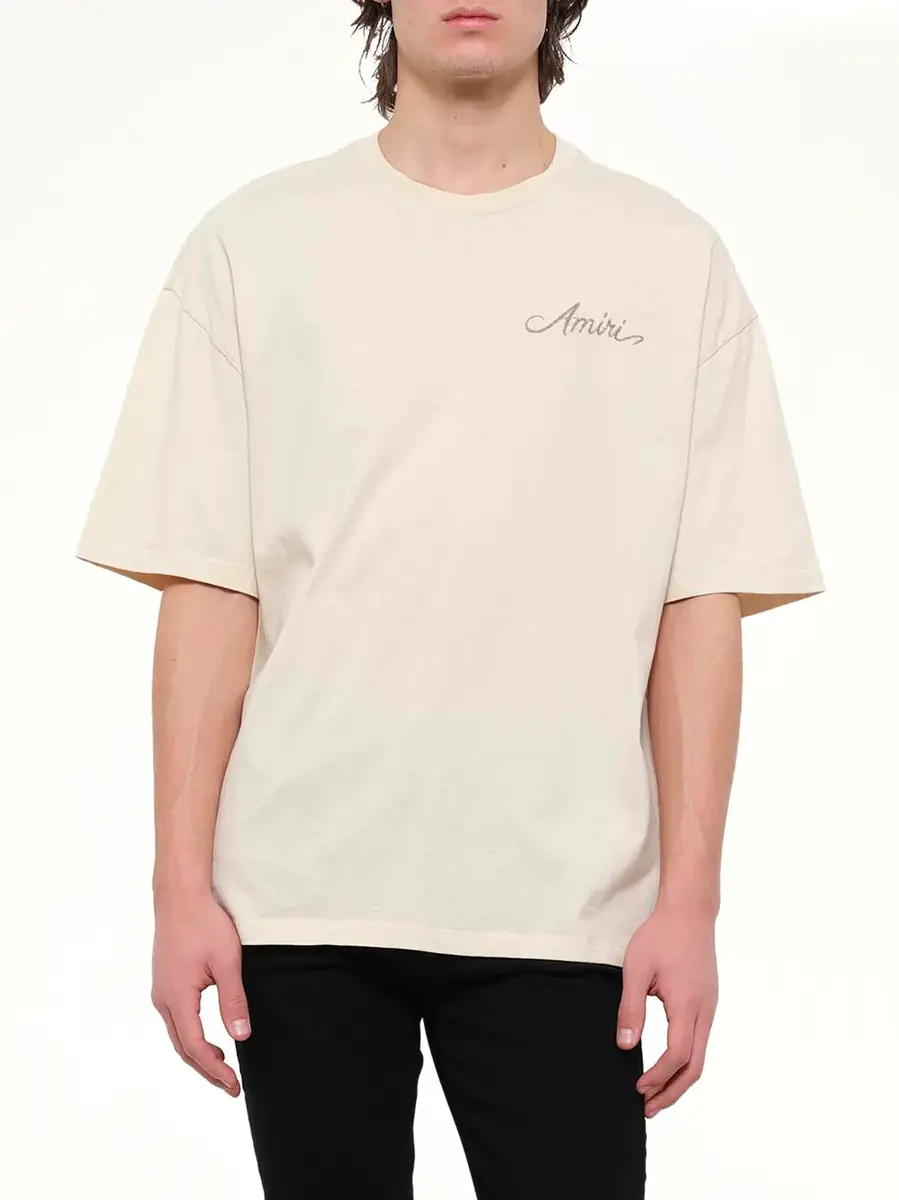 AMIRI MA Quad Checkboard T-shirt in Alabaster | Thumbnail 6 AMIRI MA Quad Checkboard T-shirt in Alabaster | Thumbnail 6