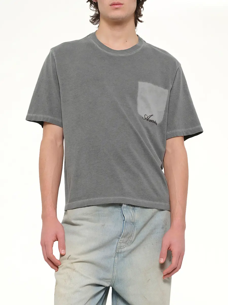 AMIRI Faded Pocket Crop T-shirt | Thumbnail 6 AMIRI Faded Pocket Crop T-shirt | Thumbnail 6