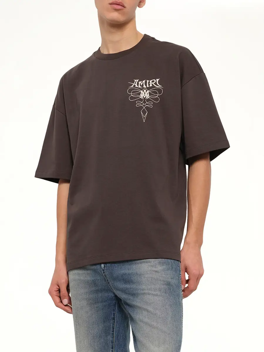 AMIRI Amiri Lasso Oversized T-shirt in Husk | Thumbnail 6 AMIRI Amiri Lasso Oversized T-shirt in Husk | Thumbnail 6