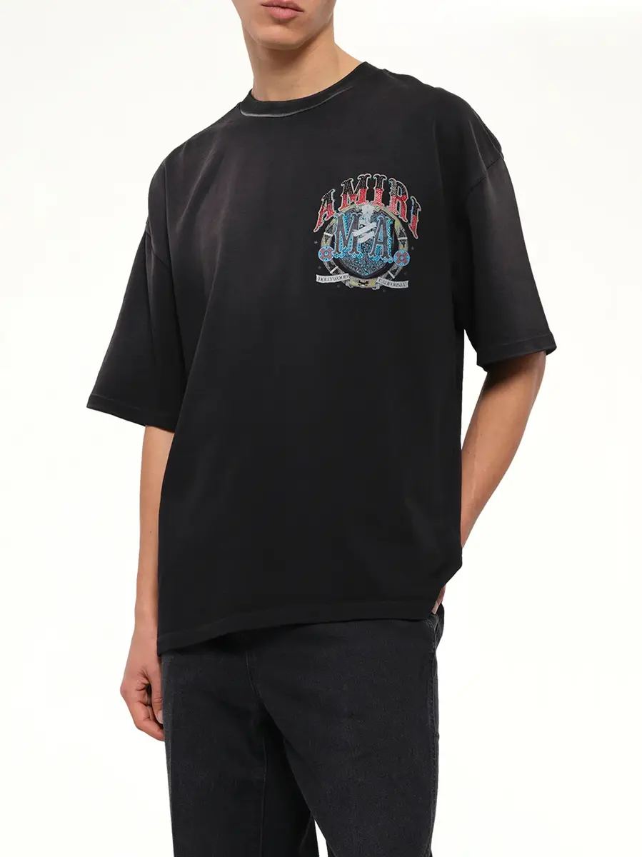 AMIRI Crystal Amiri Hollywood Oversized T-shirt | Thumbnail 6