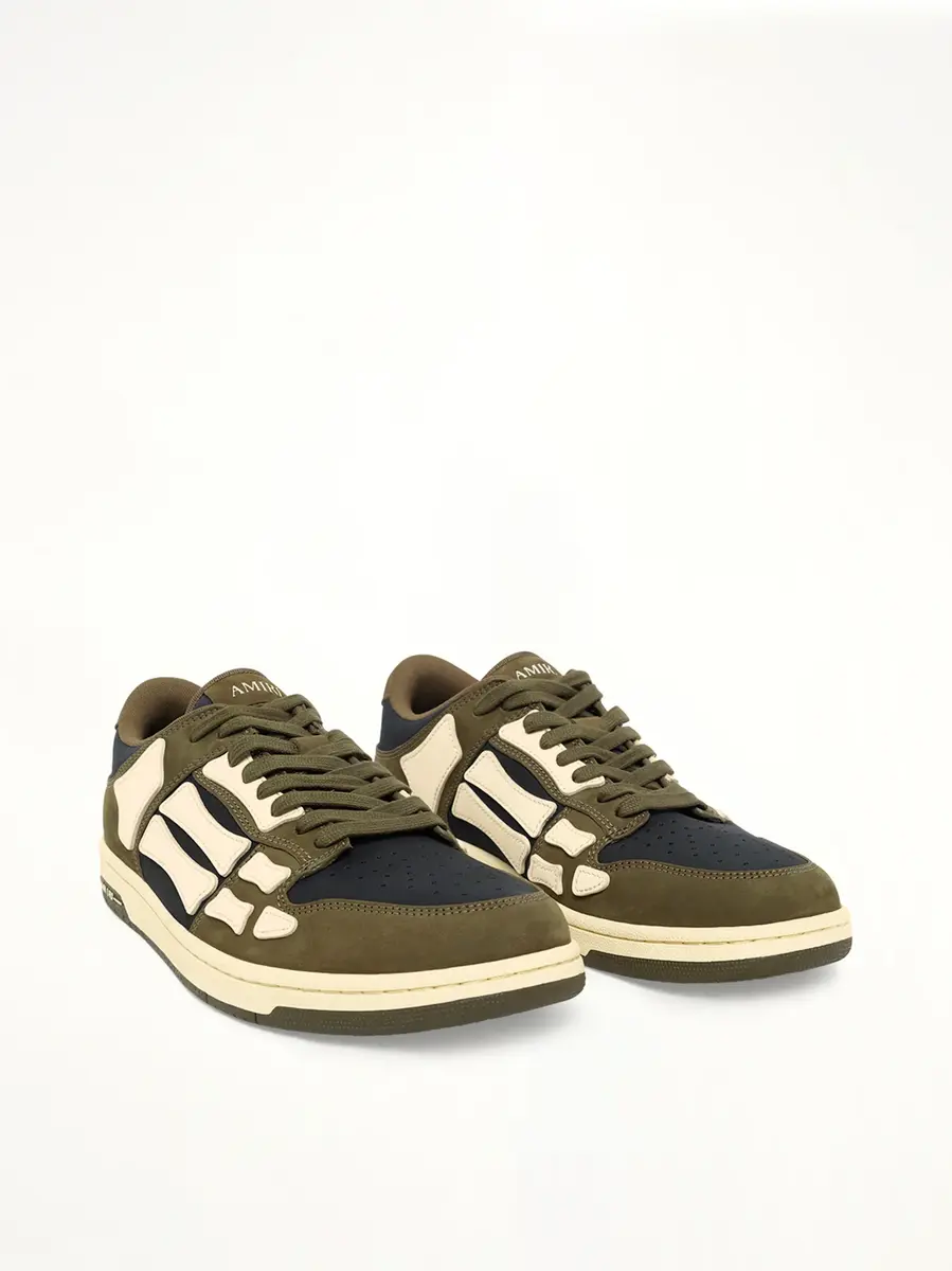 AMIRI Skel Top Low Sneaker in Black/khaki | Thumbnail 2
