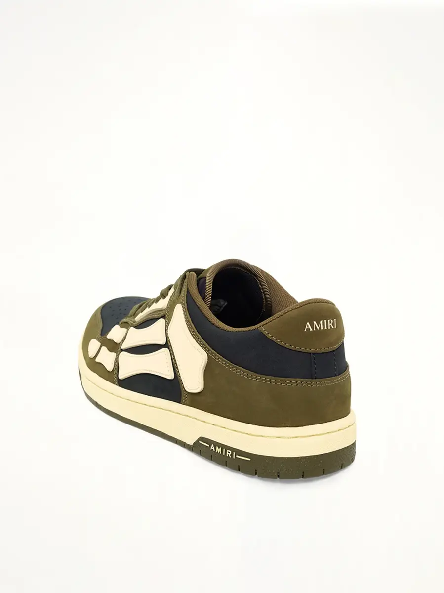 AMIRI Skel Top Low Sneaker in Black/khaki | Thumbnail 3