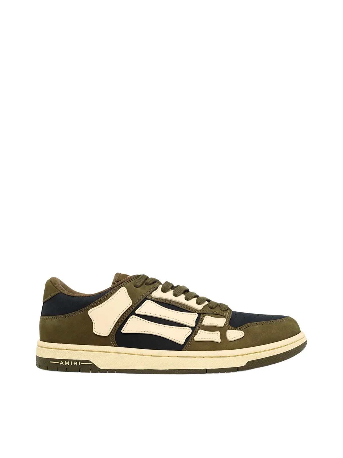 AMIRI Skel Top Low Sneaker in Black/khaki