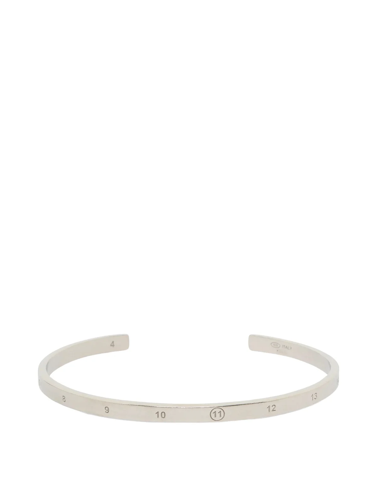 Maison Margiela Number Reference Cuff 4mm in Semi Matt Palladium
