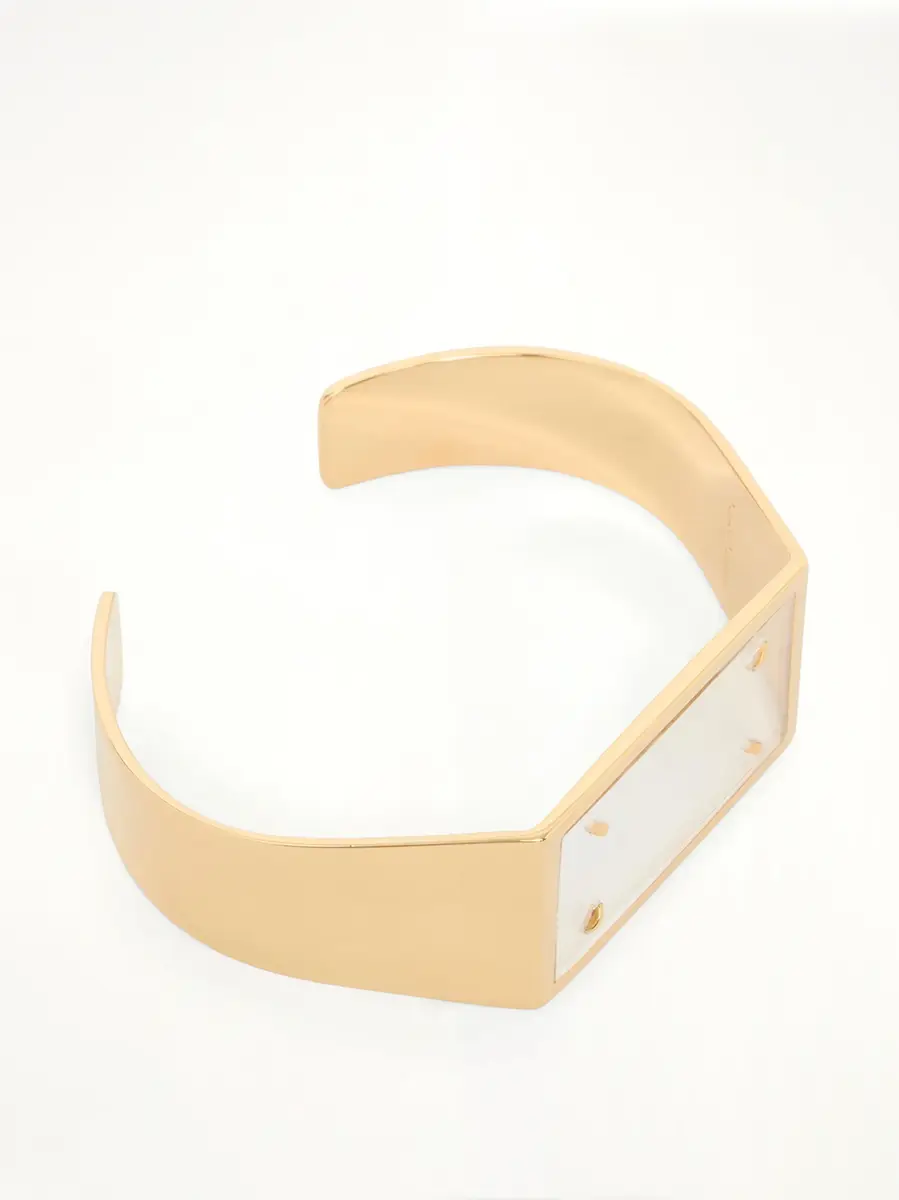 Maison Margiela Four Stitches Bracelet in Yellow Gold Plating | Thumbnail 2 Maison Margiela Four Stitches Bracelet in Yellow Gold Plating | Thumbnail 2