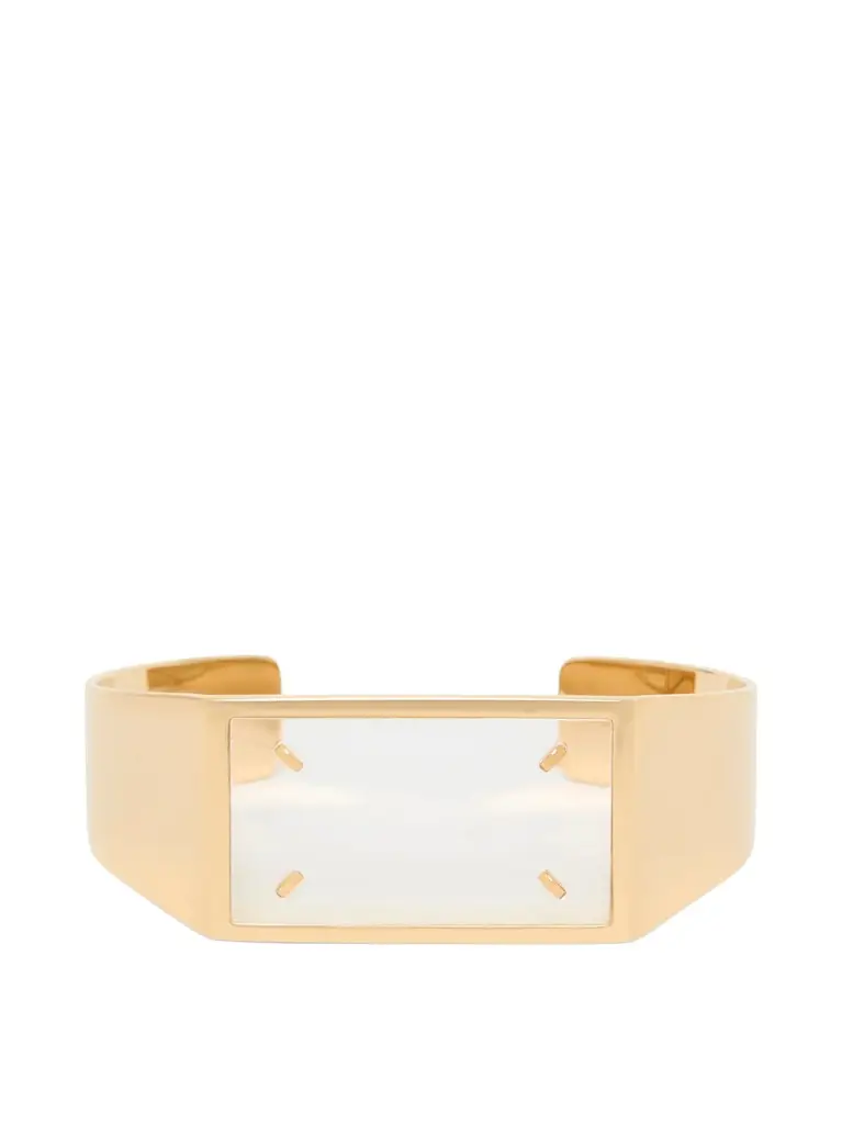 Maison Margiela Four Stitches Bracelet in Yellow Gold Plating