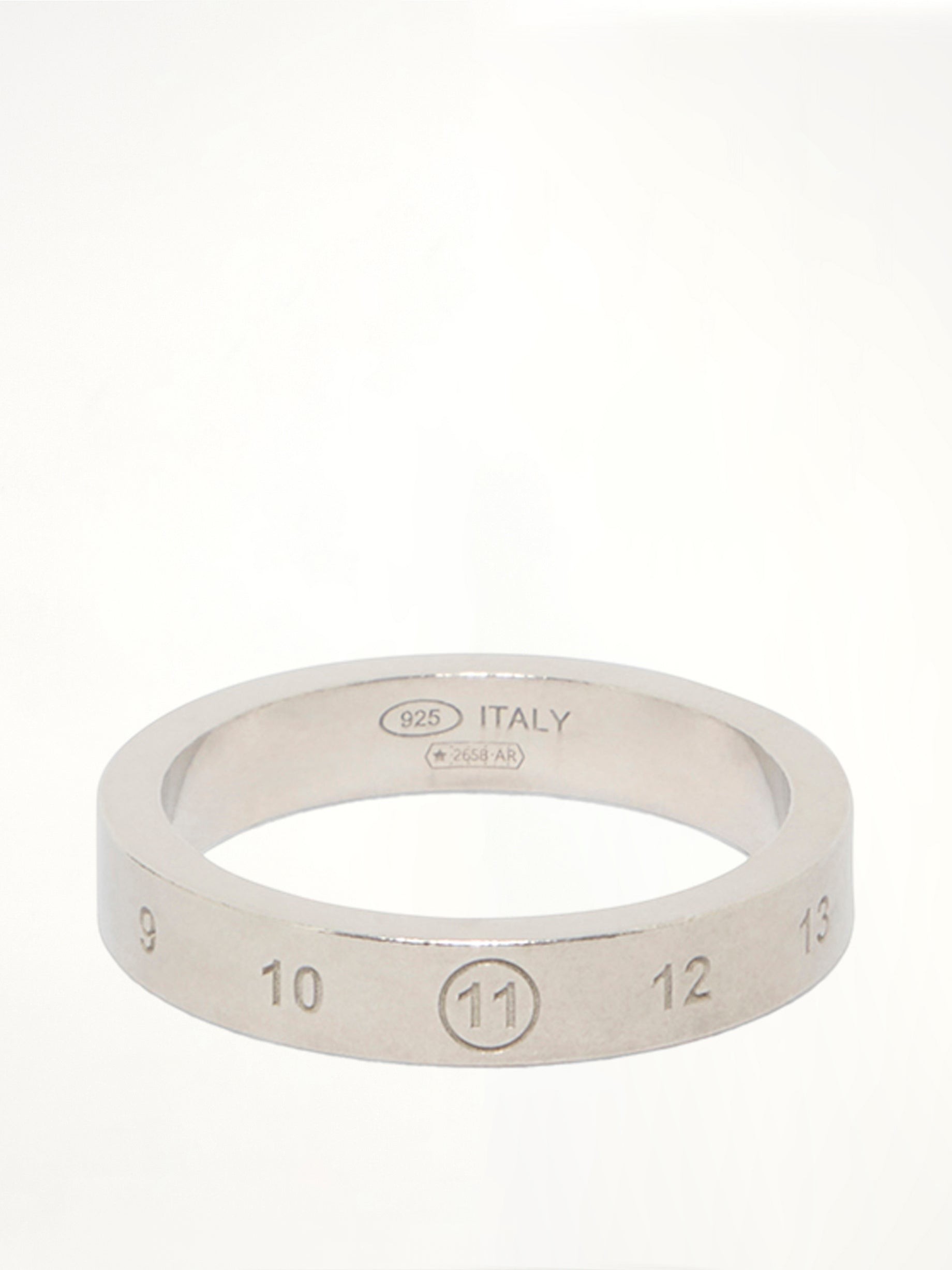 Maison Margiela Number Reference Ring 4 mm in Palladium
