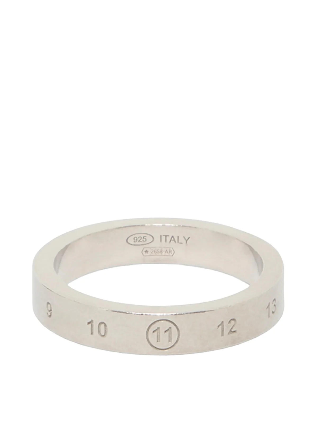 Maison Margiela Number Reference Ring 4 mm in Palladium