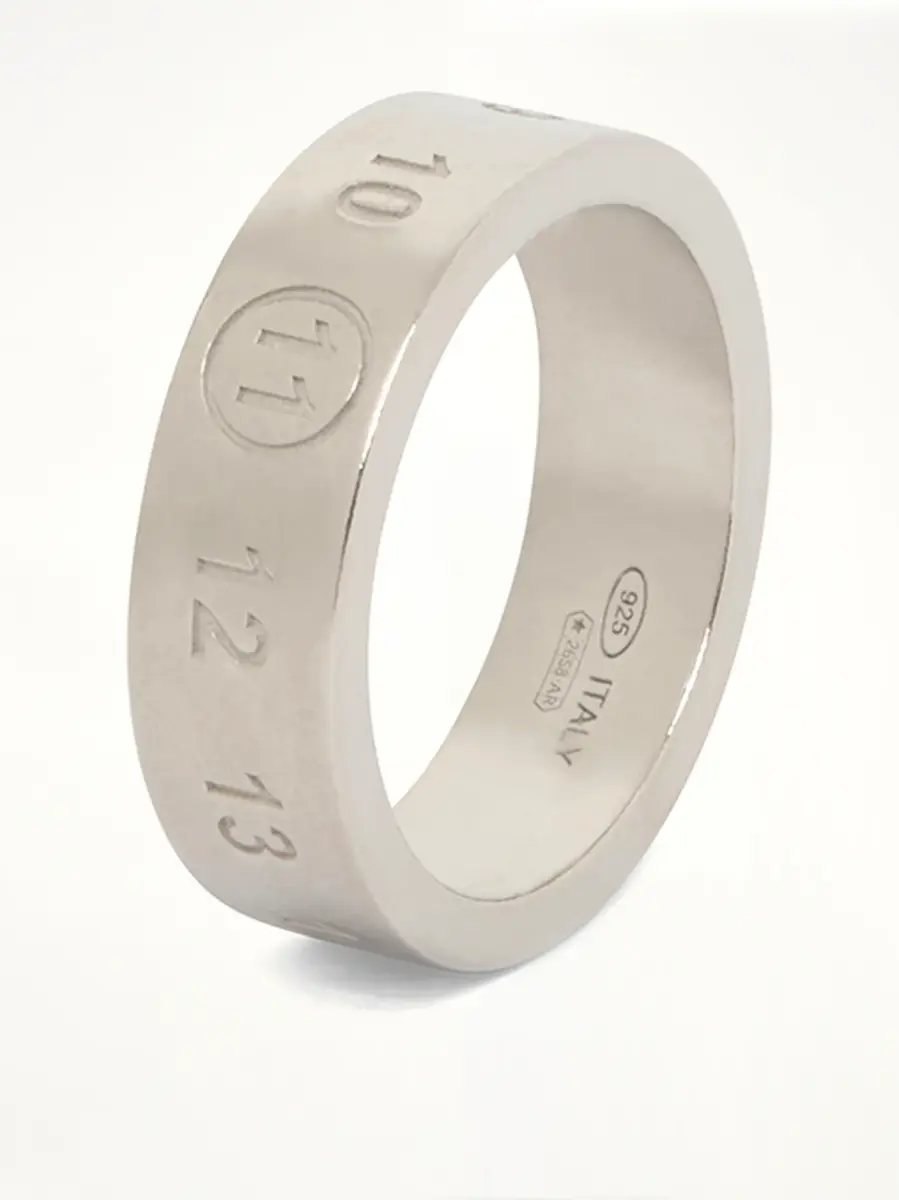 Maison Margiela Number Reference Ring 6.5mm in Palladium | Thumbnail 2