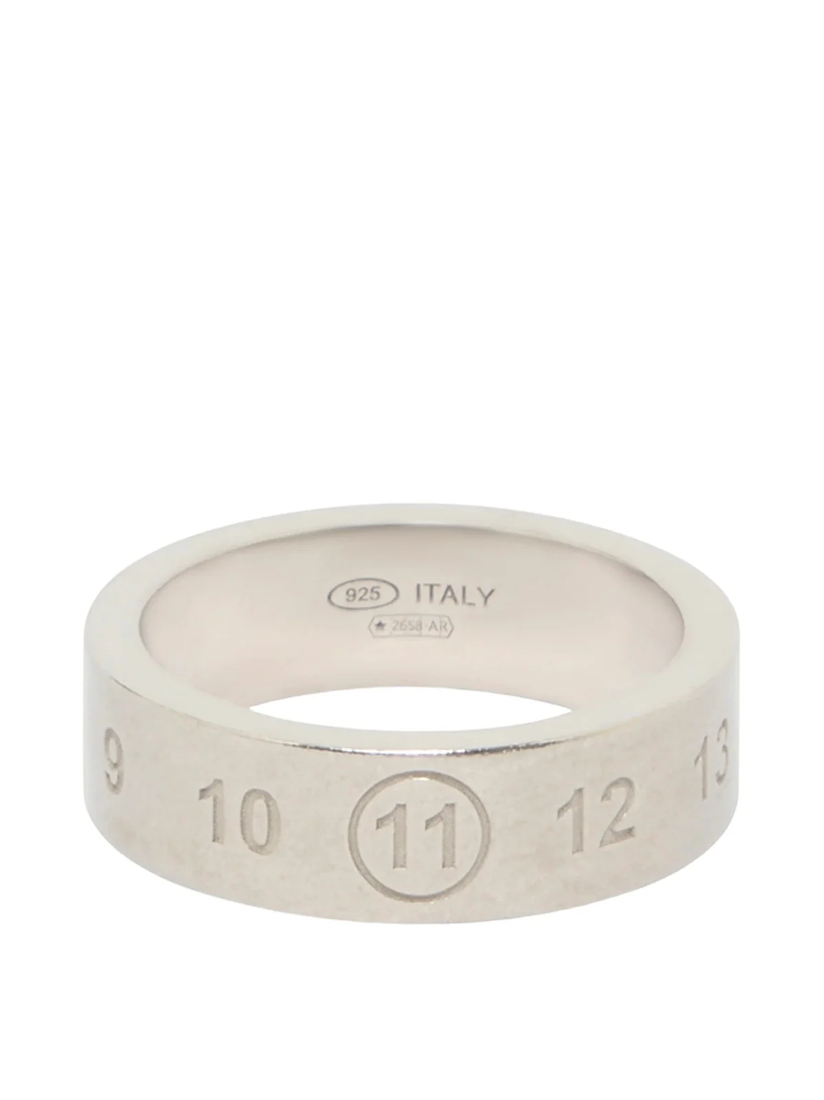 Maison Margiela Number Reference Ring 6.5mm in Palladium