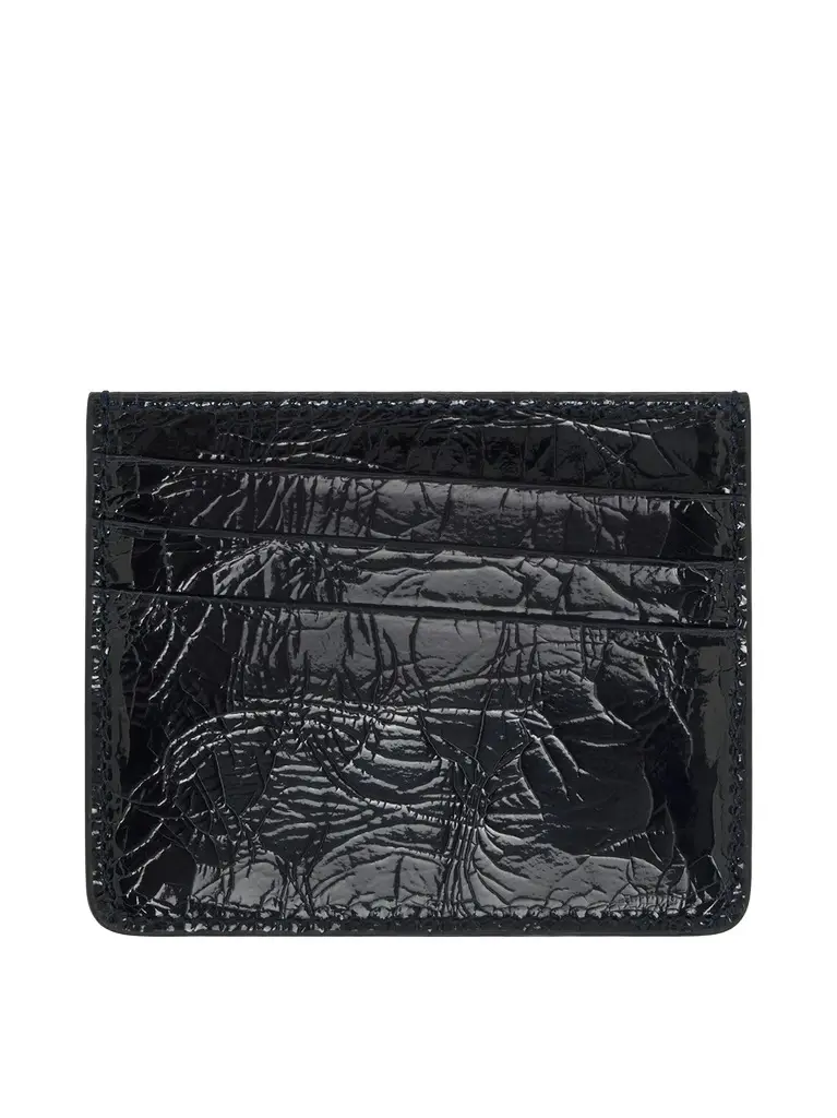 Maison Margiela Card Holder Slim 6cc in Dark Navy