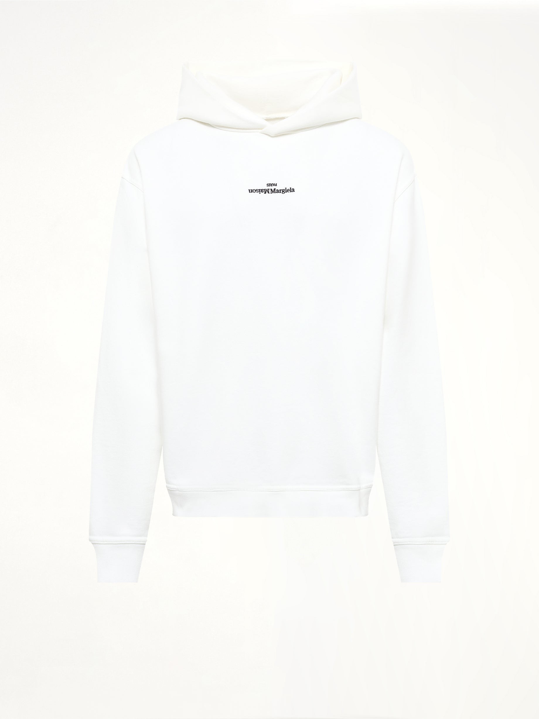 Maison Margiela Reversed Logo Hoodie in Off White | Thumbnail 2