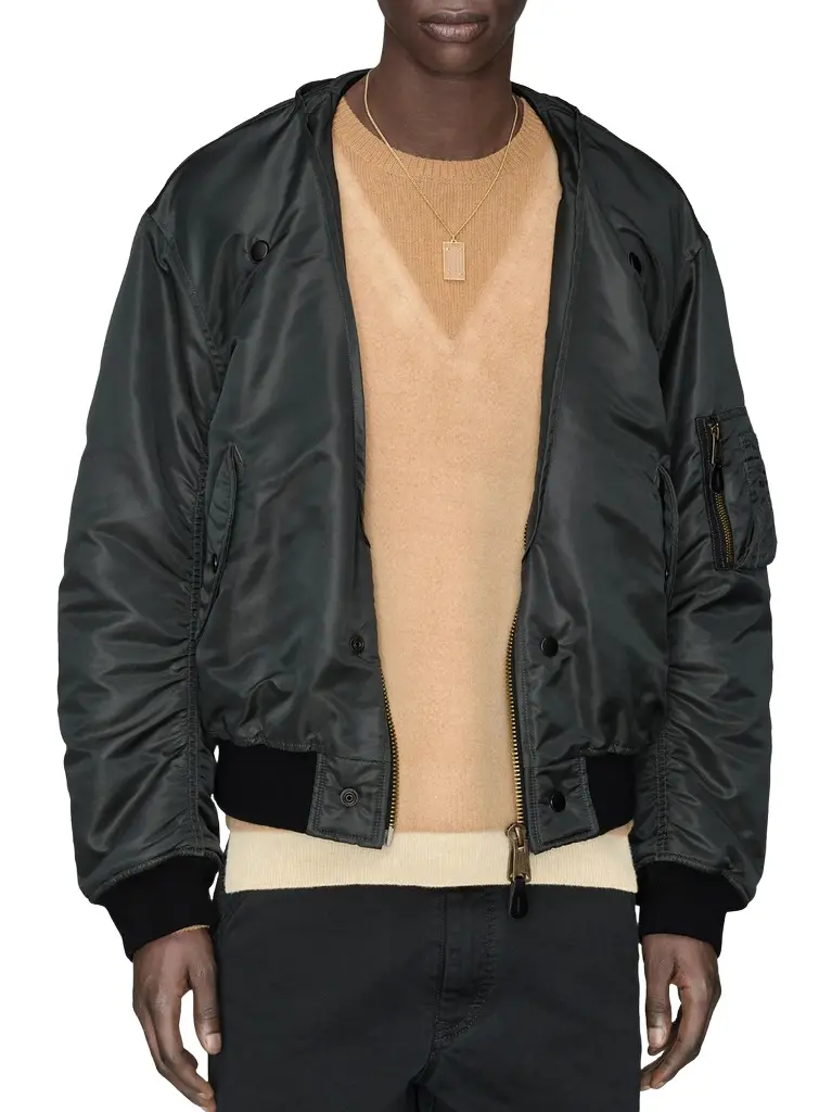Reversible Bomber in Dark Grey Reversible Bomber in Dark Grey