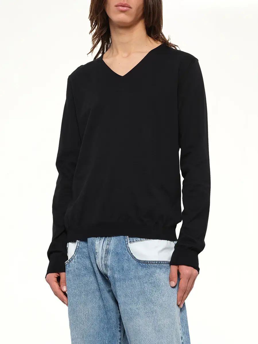 Maison Margiela V-neck Knit Sweater | Thumbnail 6 Maison Margiela V-neck Knit Sweater | Thumbnail 6