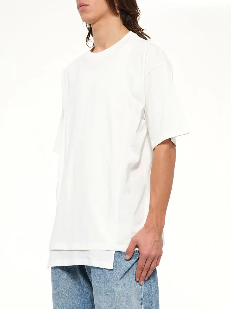 Maison Margiela Double Layered T-shirt in Off White | Thumbnail 3