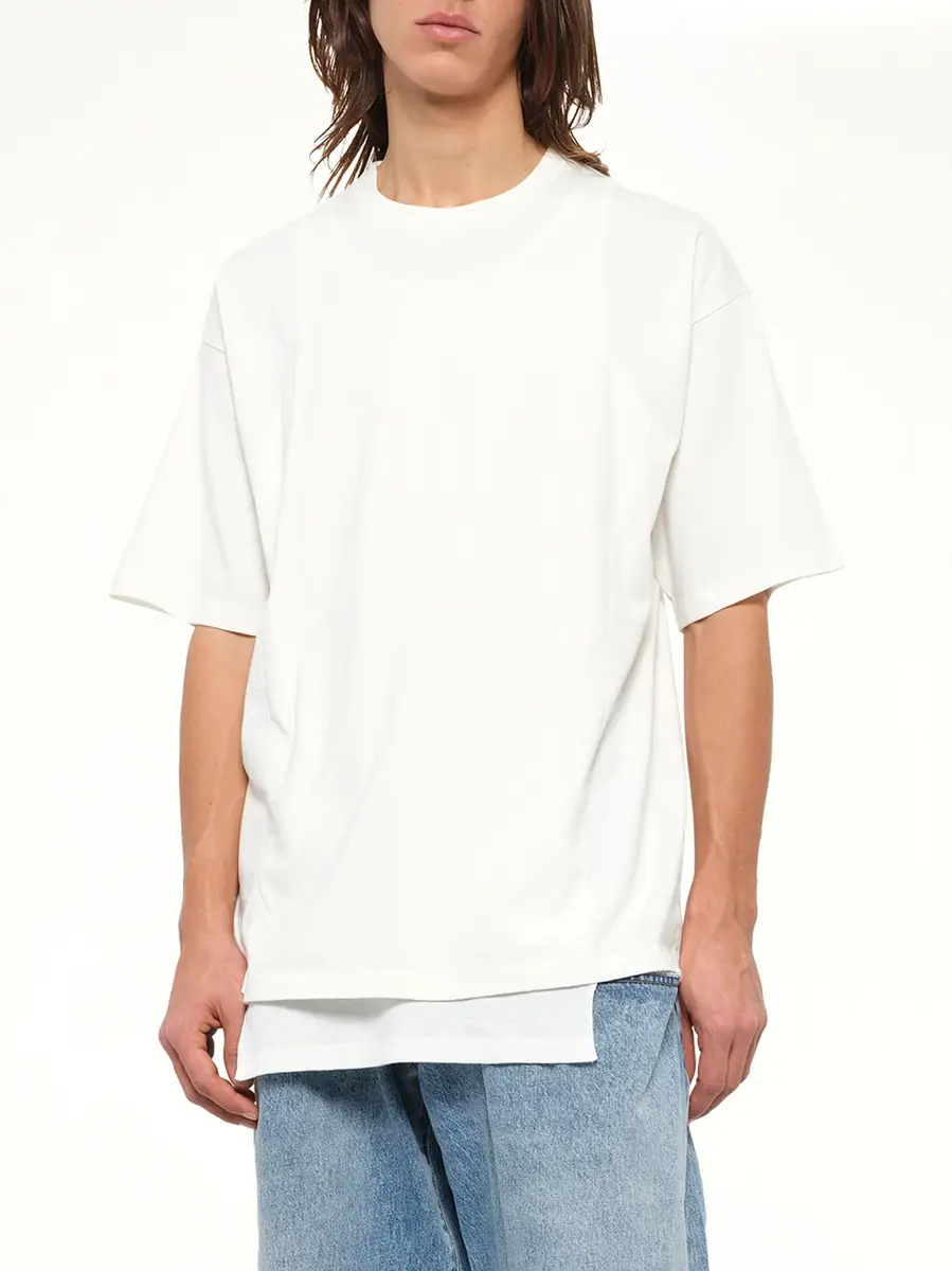 Maison Margiela Double Layered T-shirt in Off White | Thumbnail 6