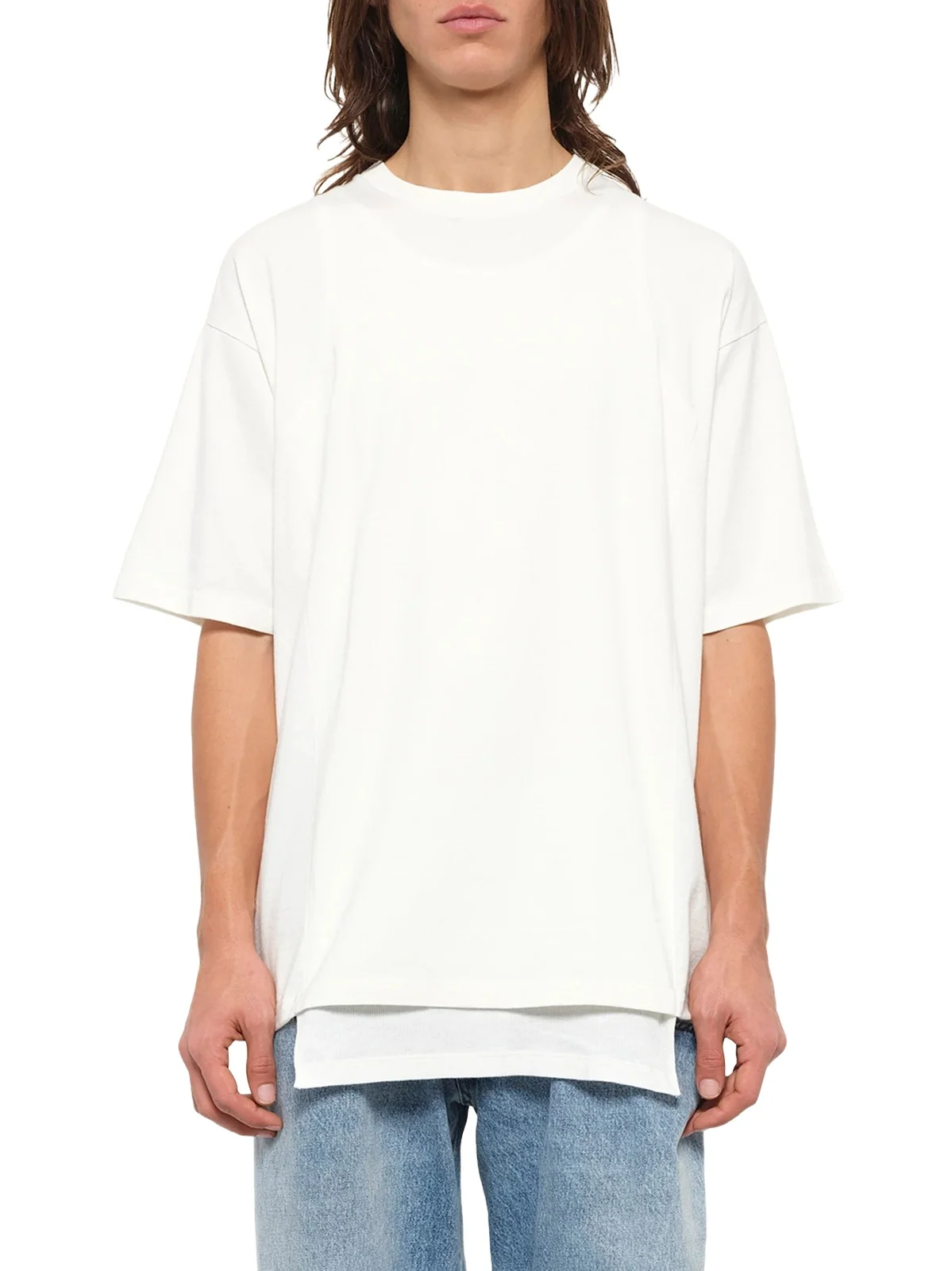 Double Layered T-shirt in Off White Double Layered T-shirt in Off White