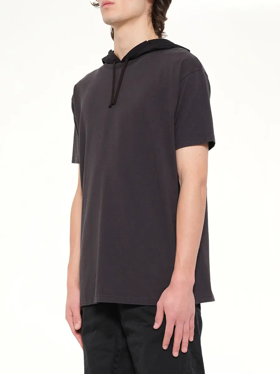 Maison Margiela Hooded T-shirt in Washed Black | Thumbnail 3