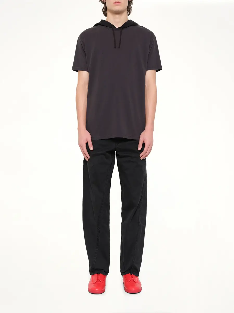 Maison Margiela Hooded T-shirt in Washed Black | Thumbnail 7