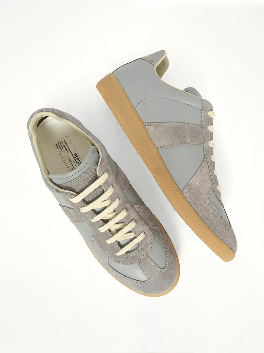 Maison Margiela Replica Leather Sneaker in Dawn Blue | Thumbnail 4 Maison Margiela Replica Leather Sneaker in Dawn Blue | Thumbnail 4