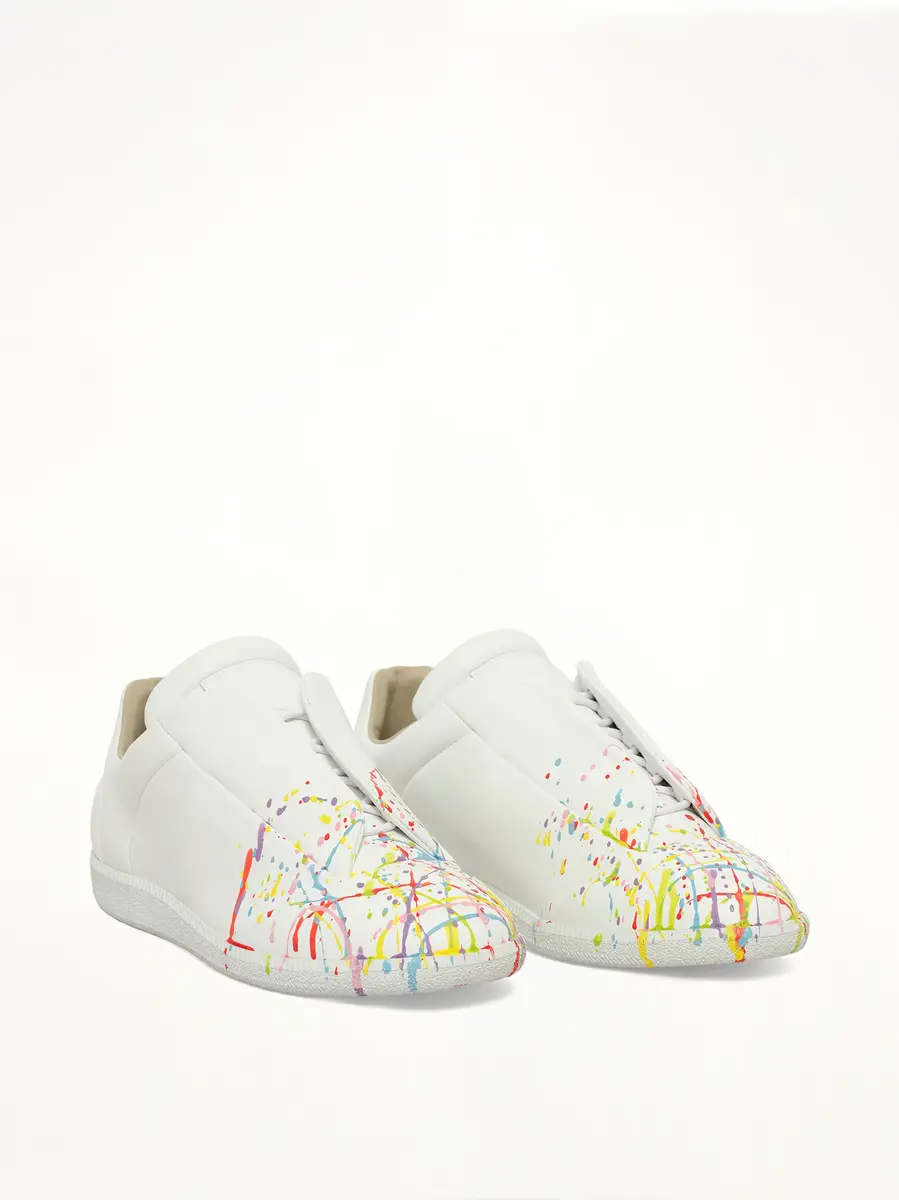 Maison Margiela Future Low-top Sneaker in White/paint Splatter | Thumbnail 2