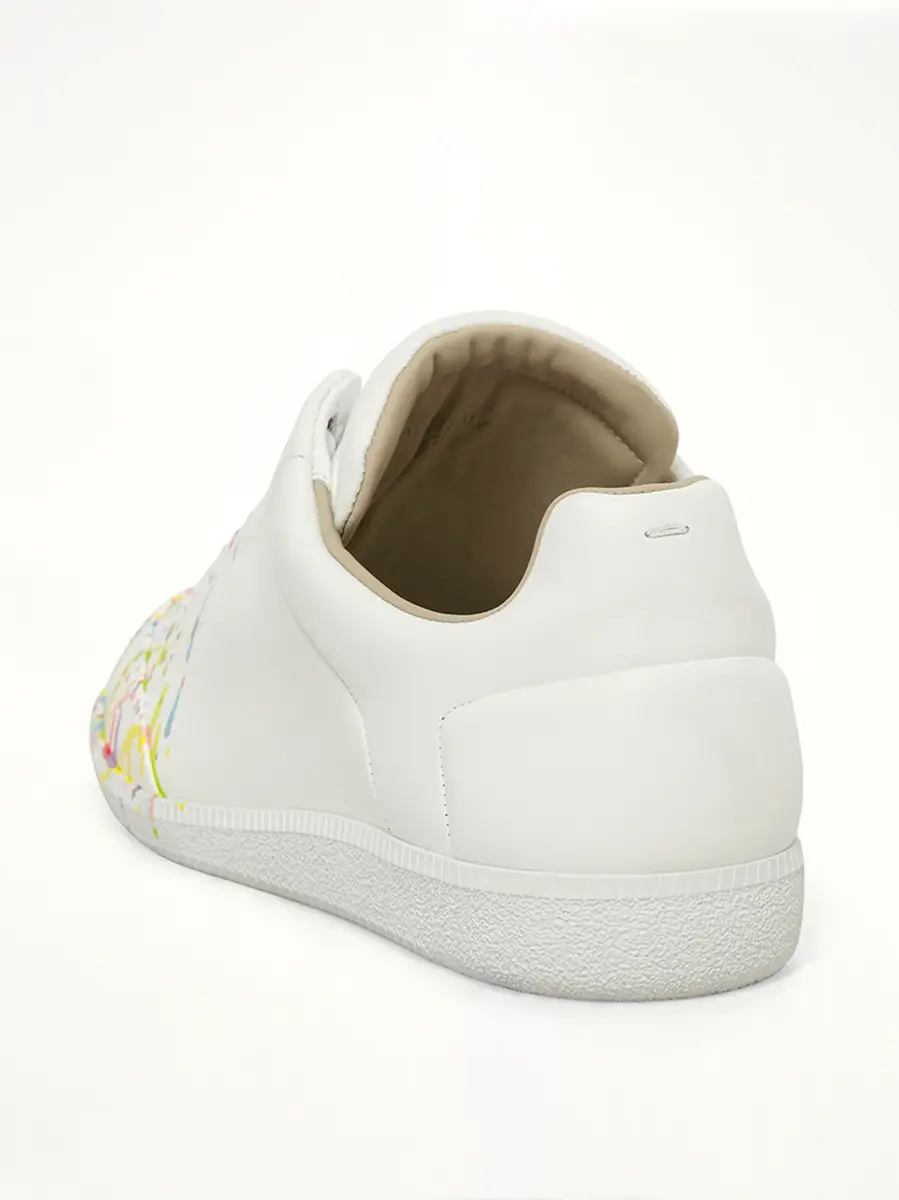 Maison Margiela Future Low-top Sneaker in White/paint Splatter | Thumbnail 3