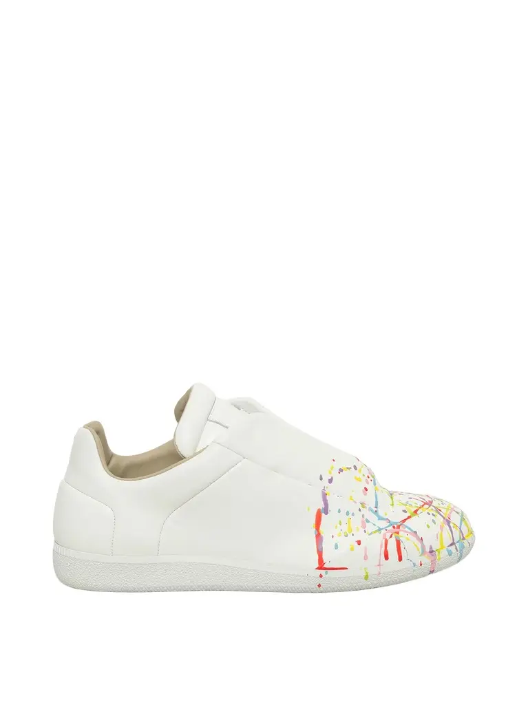 Future Low-top Sneaker in White/paint Splatter