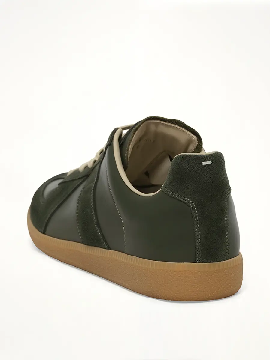 Maison Margiela Replica Leather Sneaker in Forest Green | Thumbnail 3 Maison Margiela Replica Leather Sneaker in Forest Green | Thumbnail 3