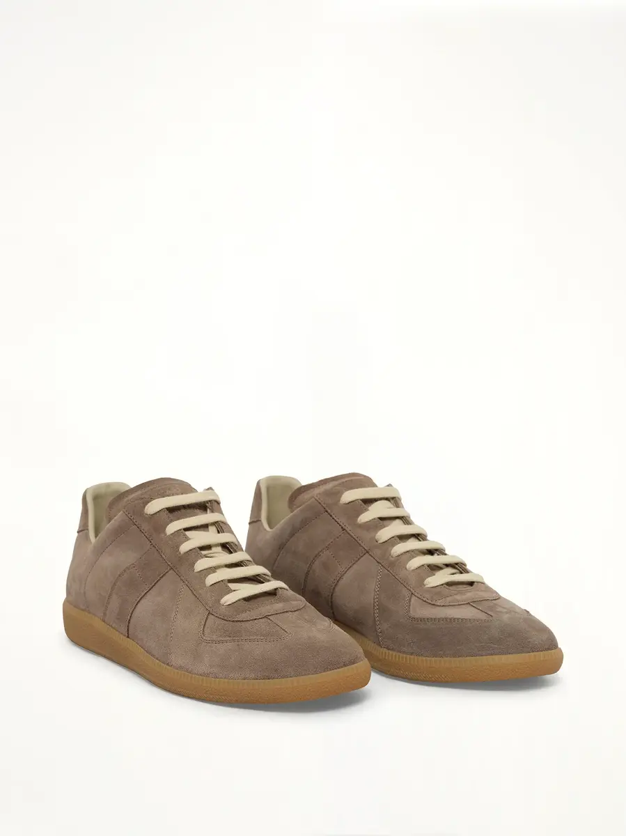 Maison Margiela Replica Leather Sneaker in Taupe | Thumbnail 2 Maison Margiela Replica Leather Sneaker in Taupe | Thumbnail 2