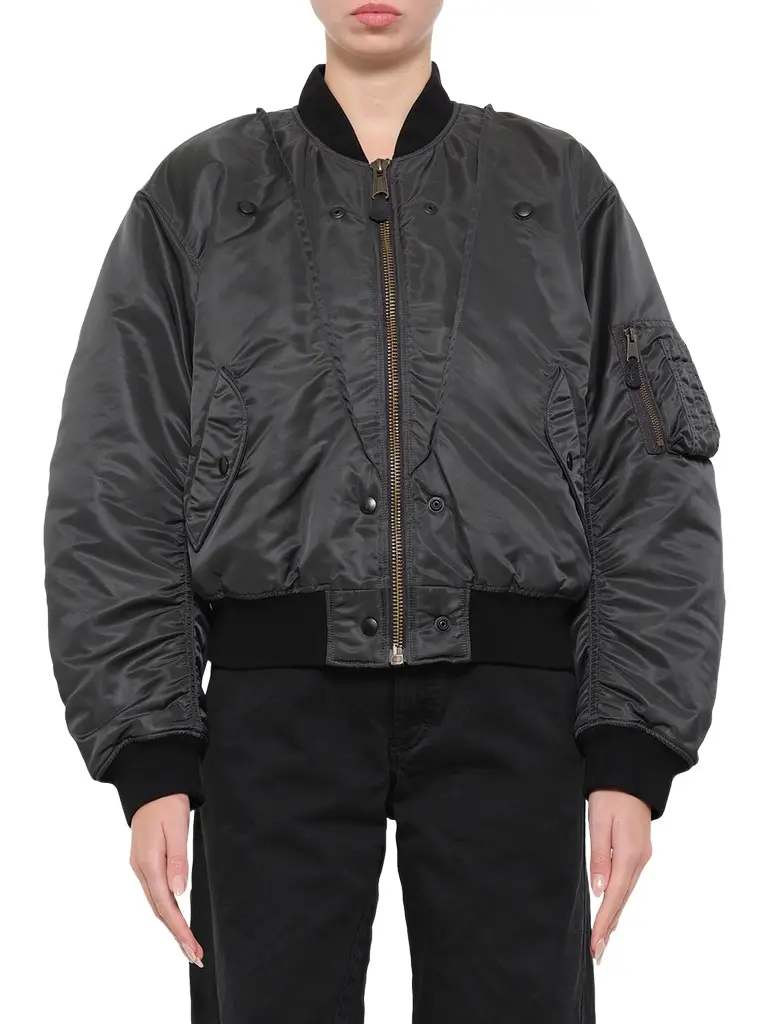 Reversible Bomber in Dark Grey Reversible Bomber in Dark Grey