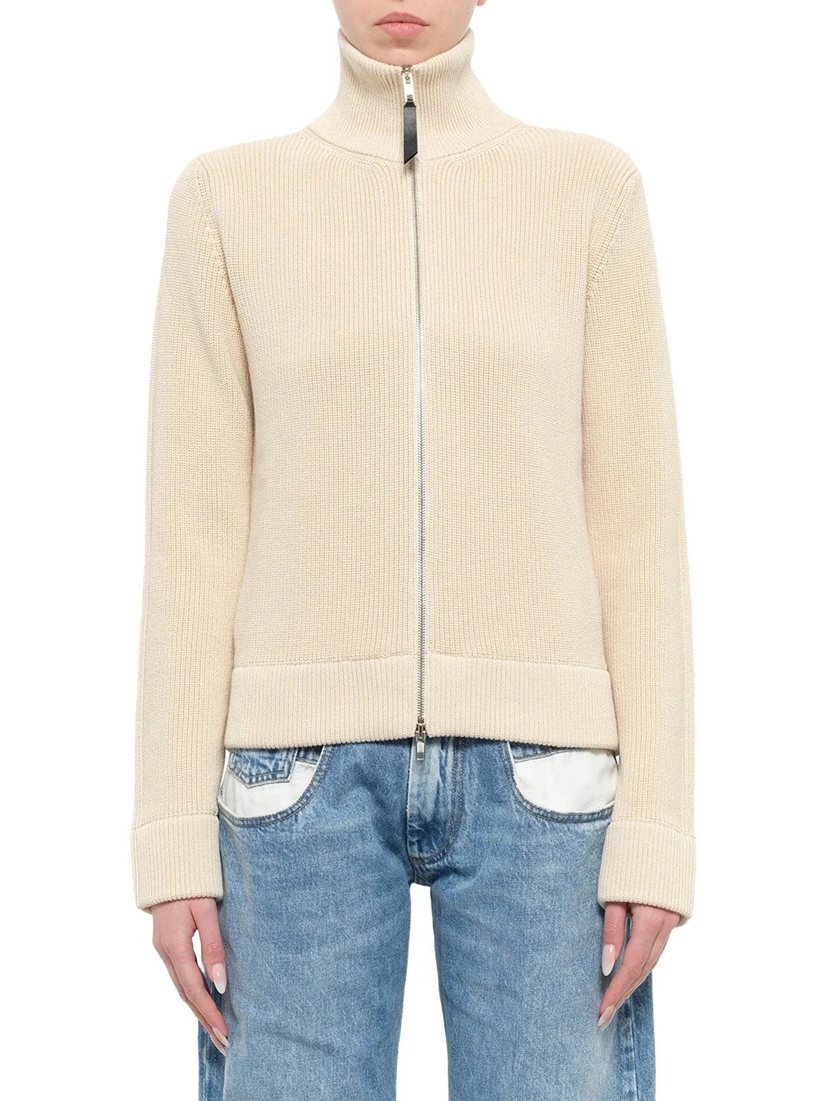 Maison Margiela Cotton Camionneur Longsleeve in Ecru