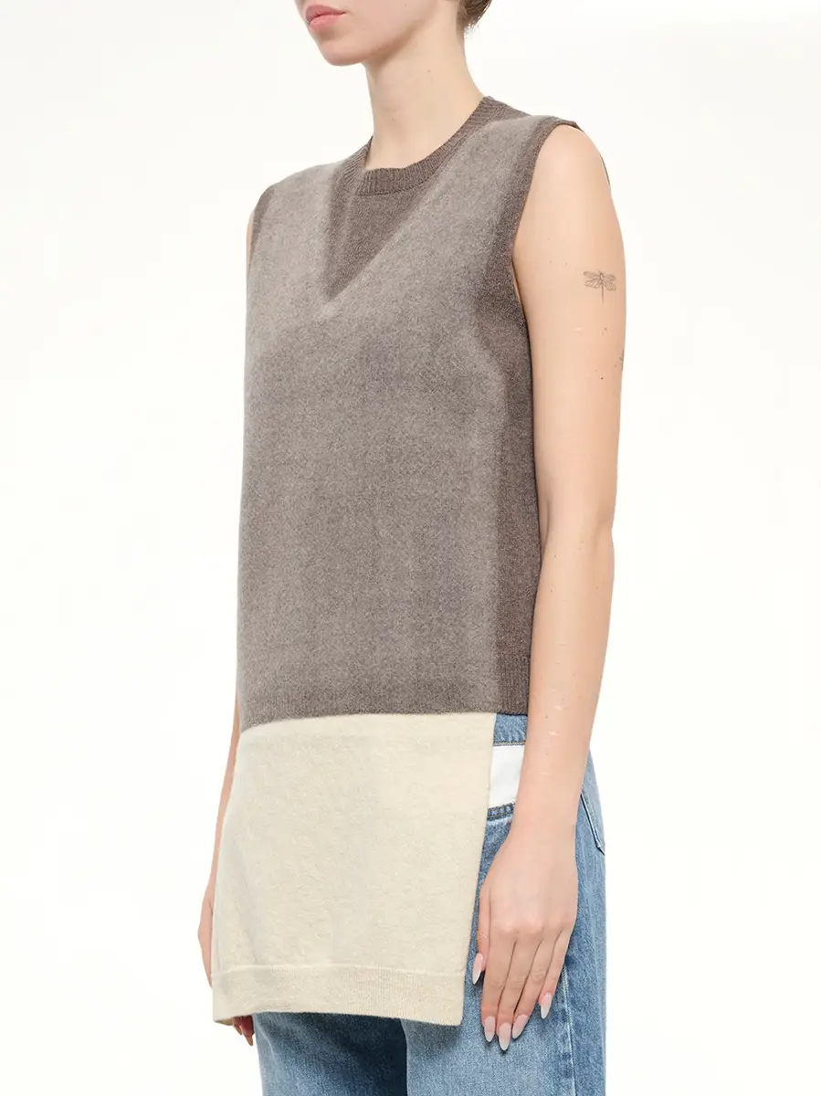 Maison Margiela Fuse Knit Vest in Mud/ecru | Thumbnail 3 Maison Margiela Fuse Knit Vest in Mud/ecru | Thumbnail 3