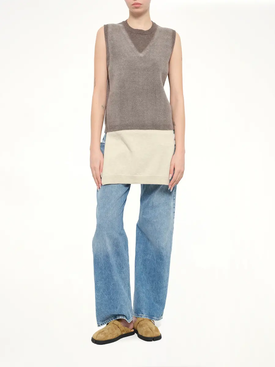 Maison Margiela Fuse Knit Vest in Mud/ecru | Thumbnail 4 Maison Margiela Fuse Knit Vest in Mud/ecru | Thumbnail 4
