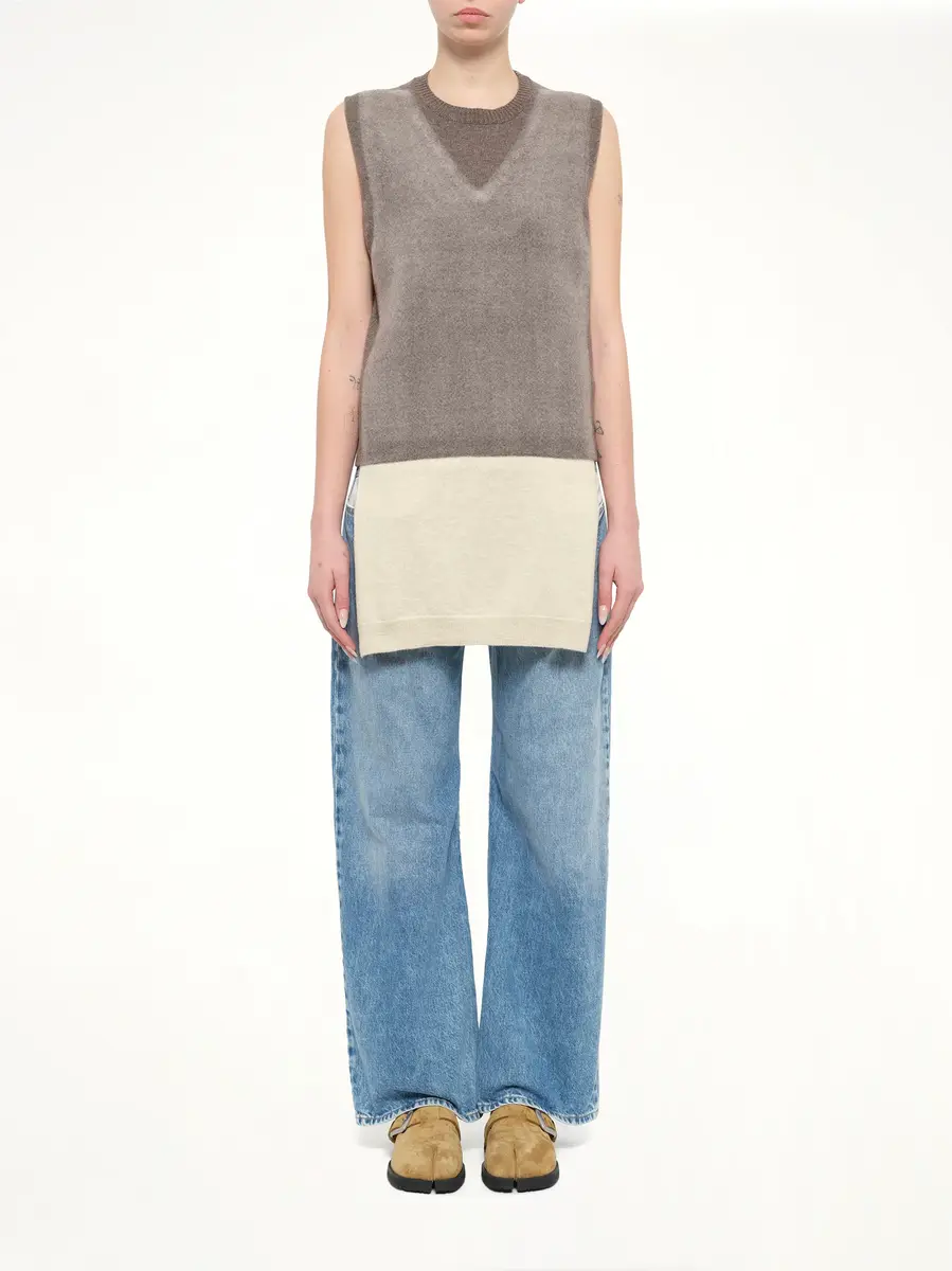 Maison Margiela Fuse Knit Vest in Mud/ecru | Thumbnail 7 Maison Margiela Fuse Knit Vest in Mud/ecru | Thumbnail 7