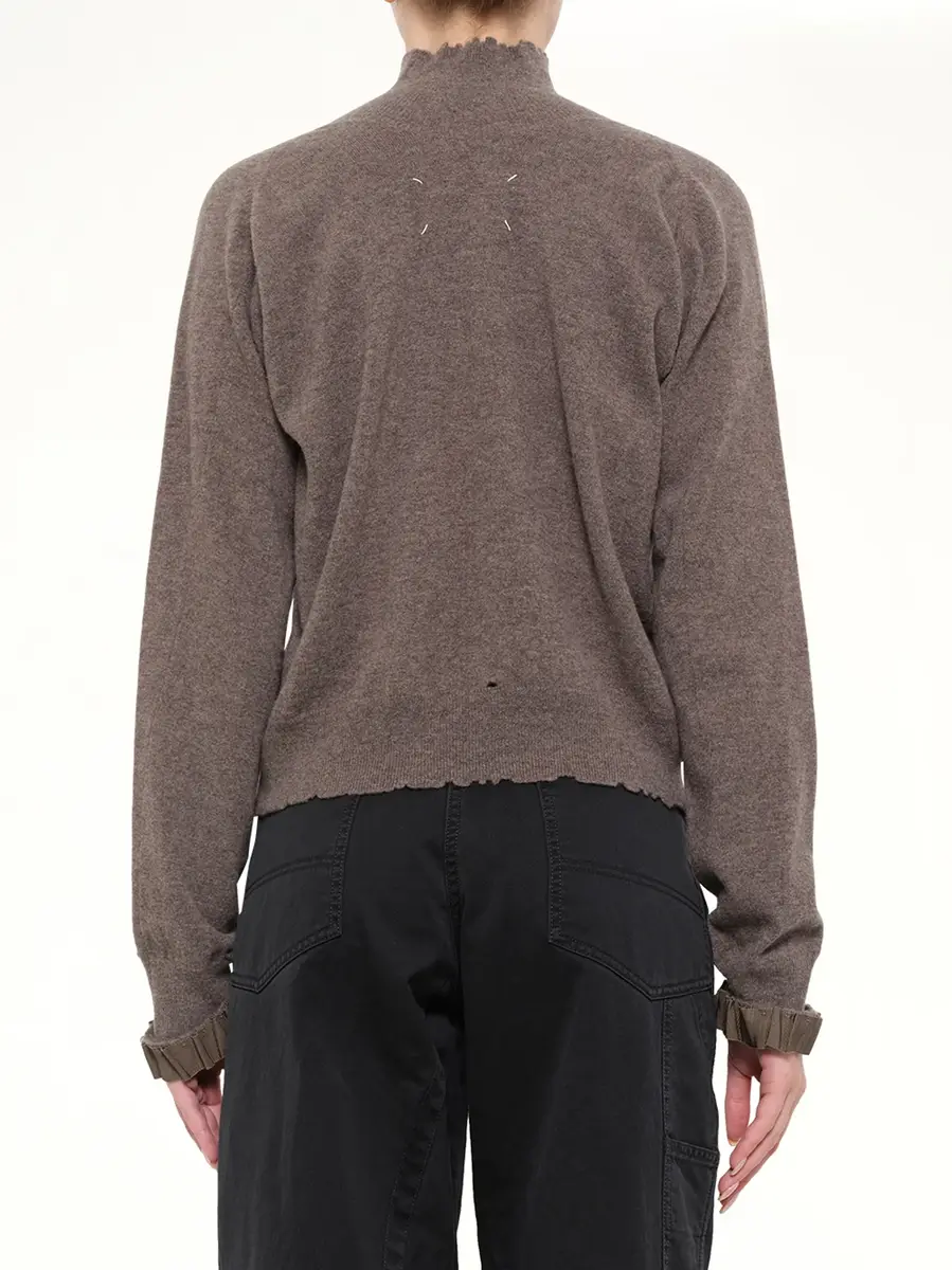 Maison Margiela Lived-in Knitwear Turtleneck in Mud | Thumbnail 5 Maison Margiela Lived-in Knitwear Turtleneck in Mud | Thumbnail 5