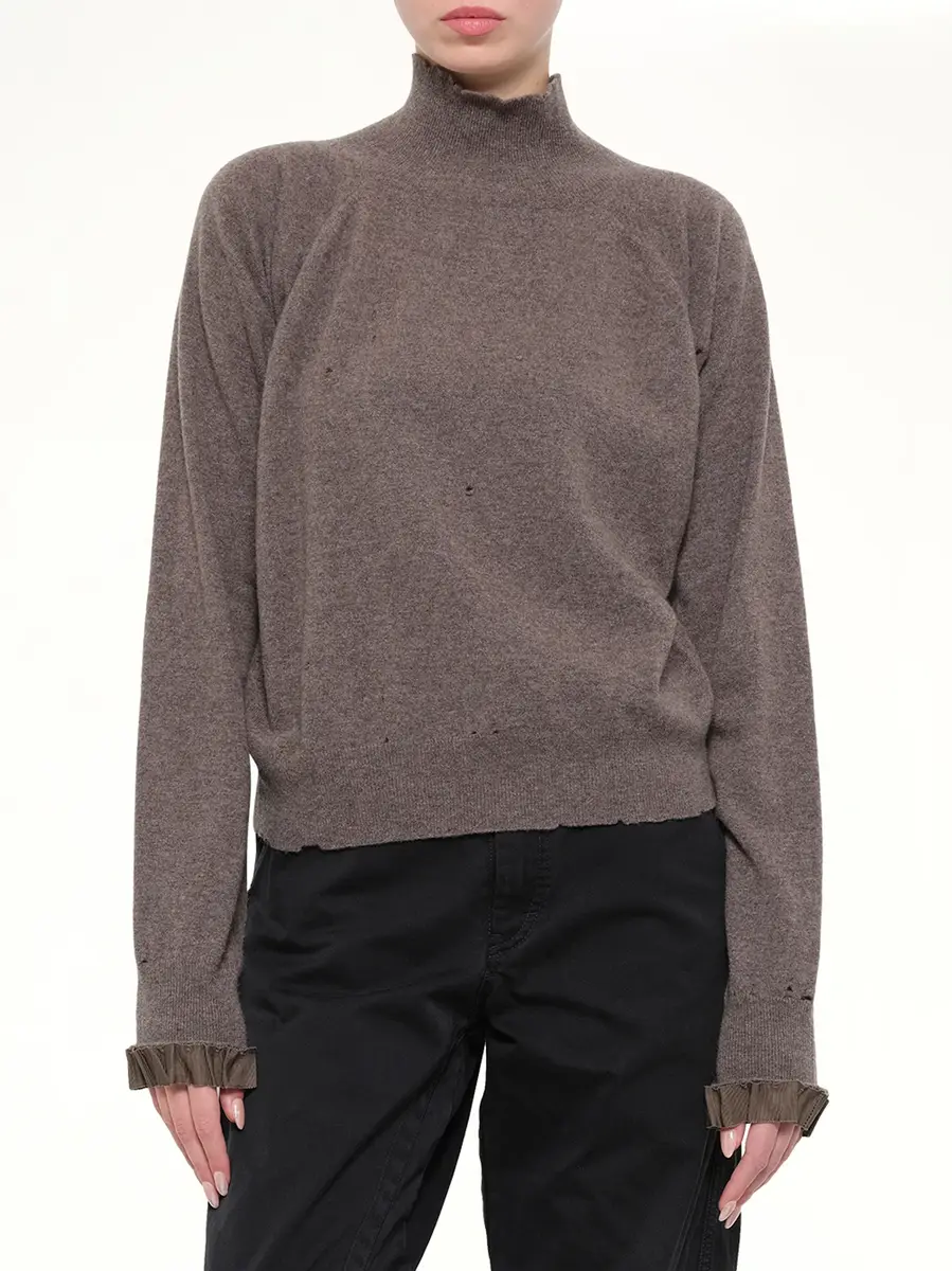 Maison Margiela Lived-in Knitwear Turtleneck in Mud | Thumbnail 6 Maison Margiela Lived-in Knitwear Turtleneck in Mud | Thumbnail 6