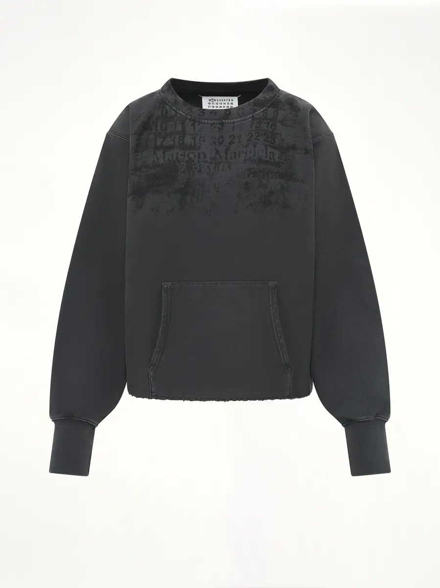 Maison Margiela Numbers Zipped Sweatshirt in Charcoal | Thumbnail 2 Maison Margiela Numbers Zipped Sweatshirt in Charcoal | Thumbnail 2