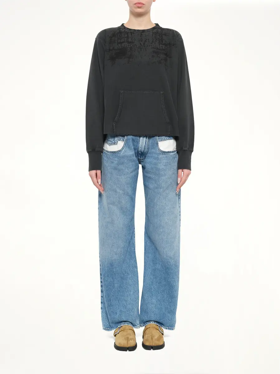 Maison Margiela Numbers Zipped Sweatshirt in Charcoal | Thumbnail 7 Maison Margiela Numbers Zipped Sweatshirt in Charcoal | Thumbnail 7