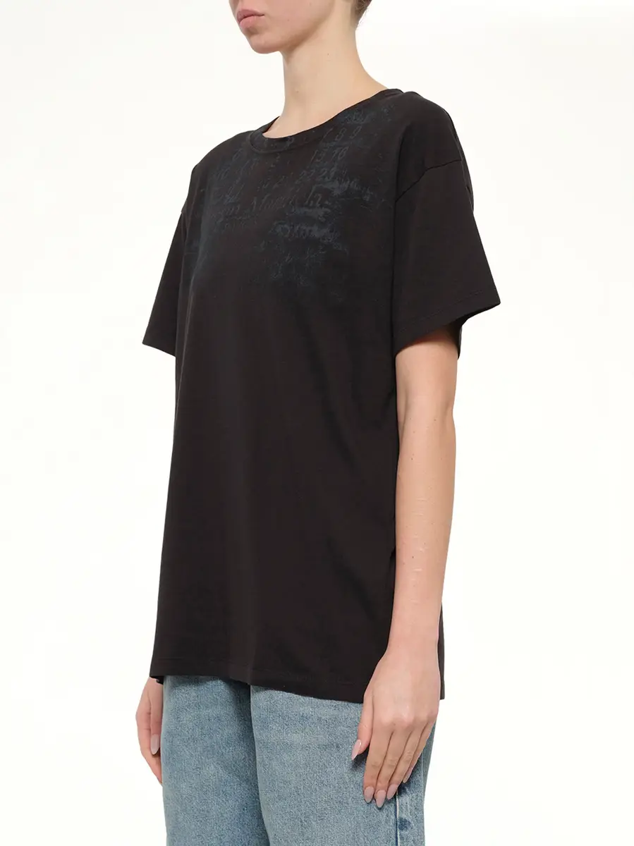 Maison Margiela Numbers Regular T-shirt in Carbon | Thumbnail 3 Maison Margiela Numbers Regular T-shirt in Carbon | Thumbnail 3
