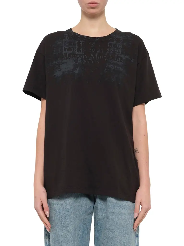 Numbers Regular T-shirt in Carbon