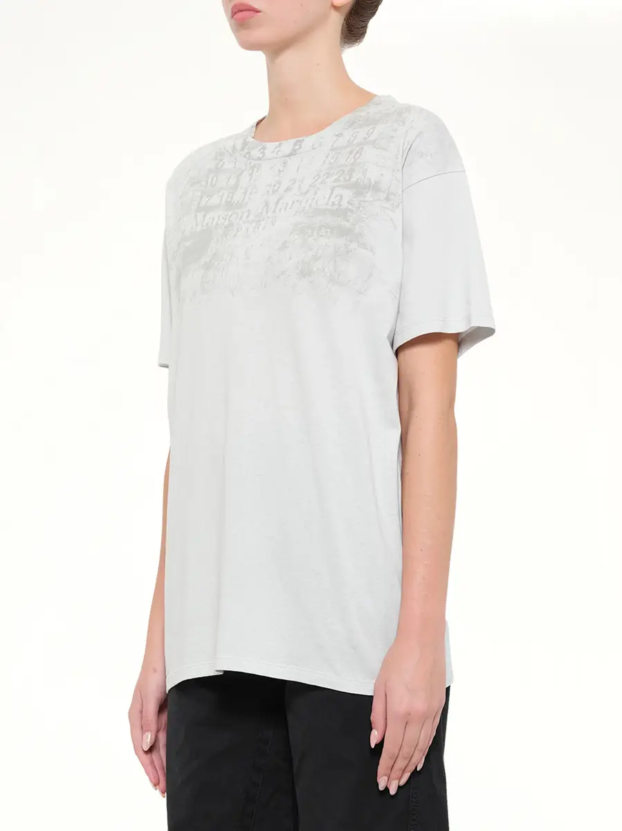Maison Margiela Numbers Regular T-shirt in Ice | Thumbnail 3 Maison Margiela Numbers Regular T-shirt in Ice | Thumbnail 3