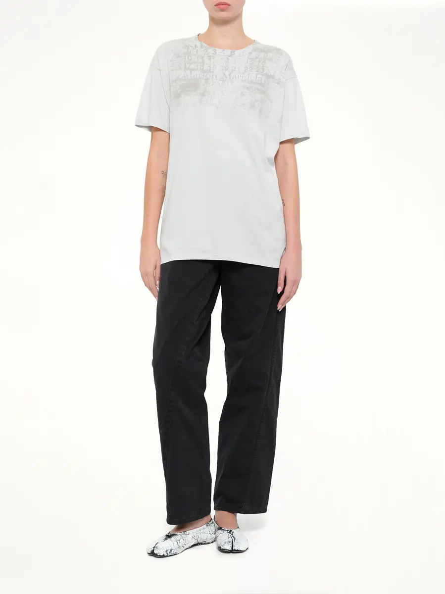Maison Margiela Numbers Regular T-shirt in Ice | Thumbnail 4 Maison Margiela Numbers Regular T-shirt in Ice | Thumbnail 4