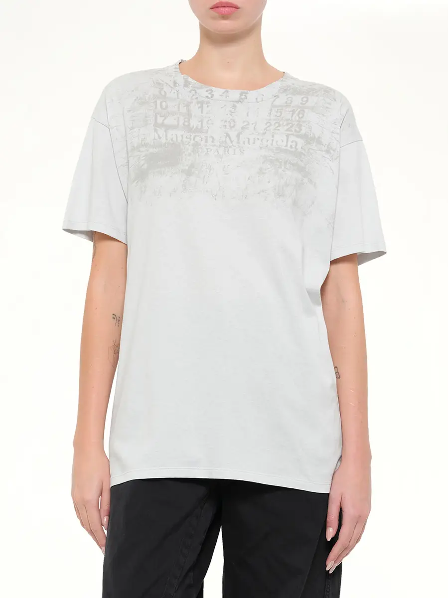 Maison Margiela Numbers Regular T-shirt in Ice | Thumbnail 6 Maison Margiela Numbers Regular T-shirt in Ice | Thumbnail 6