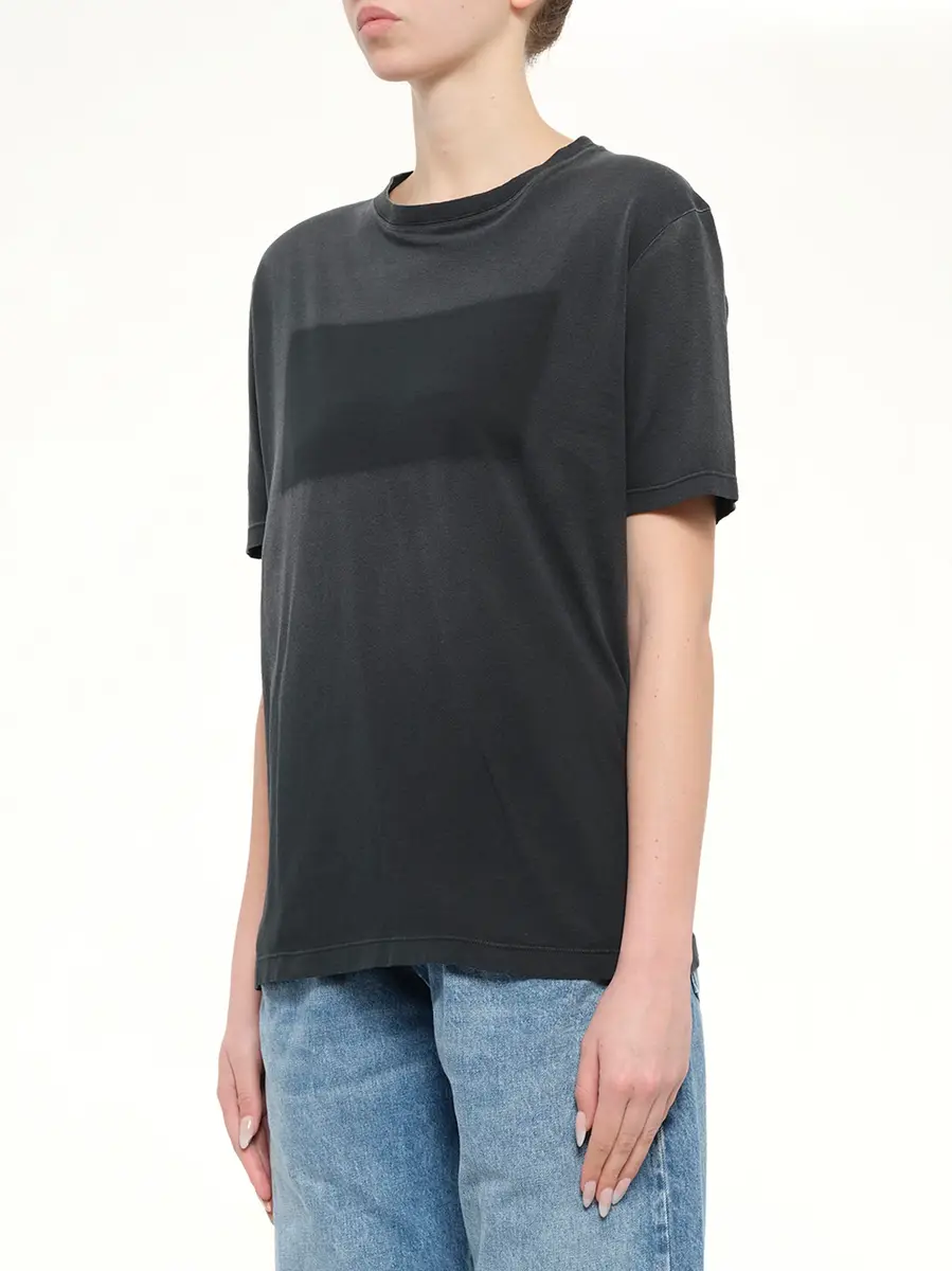 Maison Margiela Patch T-shirt in Washed Black | Thumbnail 3 Maison Margiela Patch T-shirt in Washed Black | Thumbnail 3