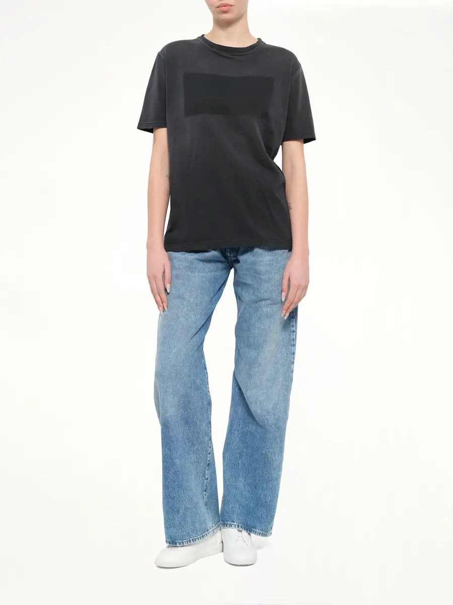 Maison Margiela Patch T-shirt in Washed Black | Thumbnail 4 Maison Margiela Patch T-shirt in Washed Black | Thumbnail 4