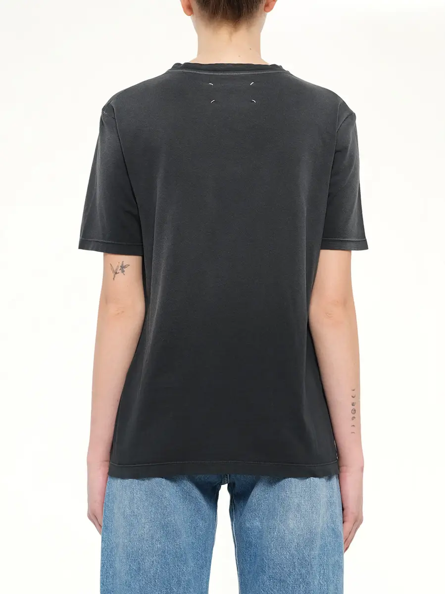 Maison Margiela Patch T-shirt in Washed Black | Thumbnail 5 Maison Margiela Patch T-shirt in Washed Black | Thumbnail 5