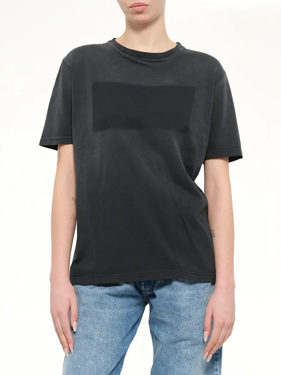Maison Margiela Patch T-shirt in Washed Black | Thumbnail 6 Maison Margiela Patch T-shirt in Washed Black | Thumbnail 6